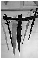 Altar of Sword's Point, site of Thomas Beckett martyrdom, Canterbury Cathedral. Canterbury,  Kent, England, United Kingdom (black and white)