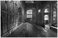 Central crossing, Canterbury Cathedral. Canterbury,  Kent, England, United Kingdom (black and white)