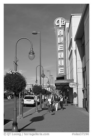 Sidewalk on 4th avenue. Anchorage, Alaska, USA