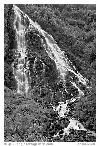 Horsetail Falls, Keystone Canyon. Alaska, USA