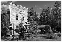 Old hardware store bulding. McCarthy, Alaska, USA ( black and white)