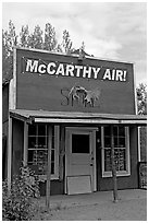 Old store building. McCarthy, Alaska, USA ( black and white)