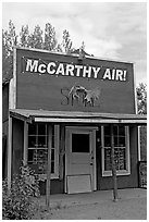 Old store building. McCarthy, Alaska, USA ( black and white)