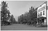 Main street. McCarthy, Alaska, USA ( black and white)