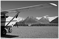 Mc Carthy airport. McCarthy, Alaska, USA ( black and white)