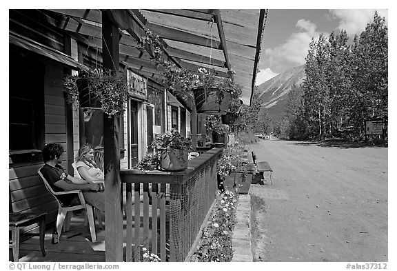 McCarthy lodge and main street. McCarthy, Alaska, USA