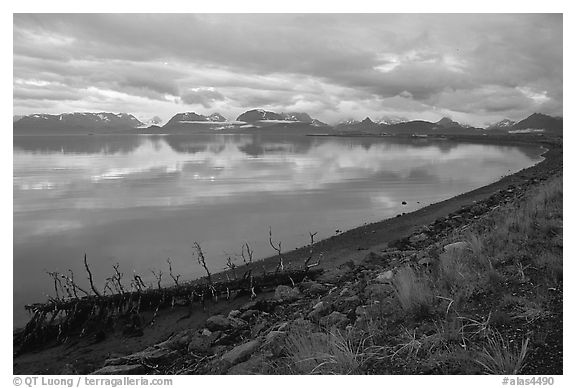 Katchemak Bay from the Spit, dusk. Homer, Alaska, USA
