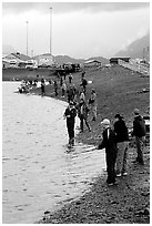 The Fishing Hole. Homer, Alaska, USA ( black and white)