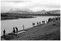 The Fishing Hole. Homer, Alaska, USA (black and white)