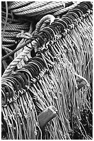 Fishing hooks. Homer, Alaska, USA ( black and white)