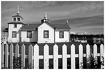 Small Russian church. Ninilchik, Alaska, USA ( black and white)