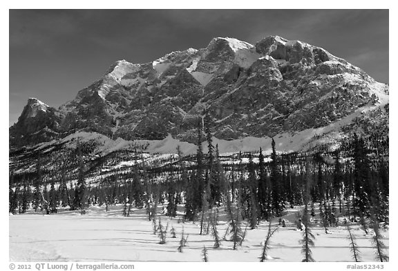 Mount Sukakpak in winter. Alaska, USA