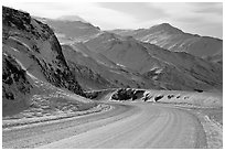 Atigun Pass in winter. Alaska, USA ( black and white)
