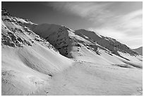Arctic Mountains near continental divide. Alaska, USA ( black and white)