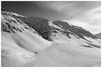 Arctic Mountains near continental divide. Alaska, USA (black and white)