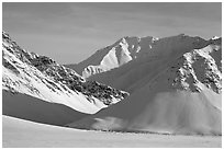 Arctic Mountains in winter. Alaska, USA ( black and white)