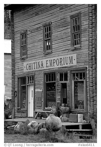 Chitina Emporium. Alaska, USA (black and white)