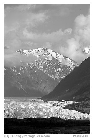 Matanuska Glacier. Alaska, USA (black and white)