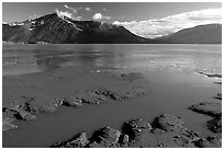 Mud flats, Turnagain Arm. Alaska, USA (black and white)