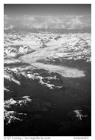 Aerial view of the Columbia Glacier. Prince William Sound, Alaska, USA