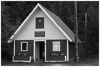Chitina Post Office at dusk. Alaska, USA ( black and white)