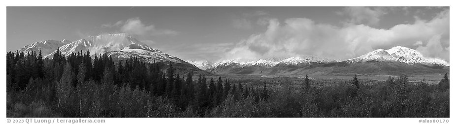 Hayes Range from Black Rapids Glacier Viewpoint. Alaska, USA