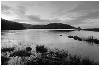 Humbolt Lagoon, sunrise. California, USA ( black and white)