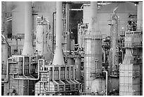 Rodeo San Francisco Refinery. San Pablo Bay, California, USA ( black and white)