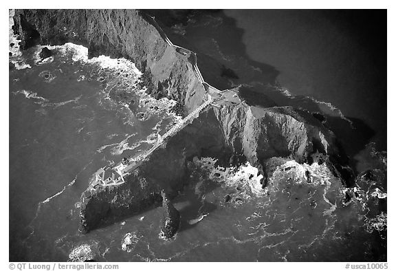 Aerial view of Bonita Lighthouse. California, USA