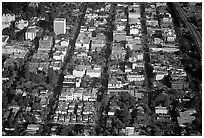 Aerial view of downtown. Palo Alto,  California, USA ( black and white)