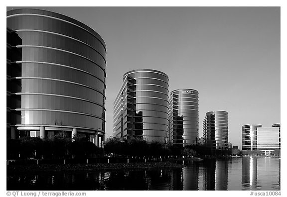 Oracle Headquarters late afternoon. Redwood City,  California, USA