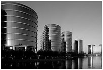 Oracle Headquarters late afternoon. Redwood City,  California, USA ( black and white)