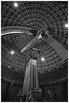 Telescope and Dome, Lick Observatory. San Jose, California, USA ( black and white)