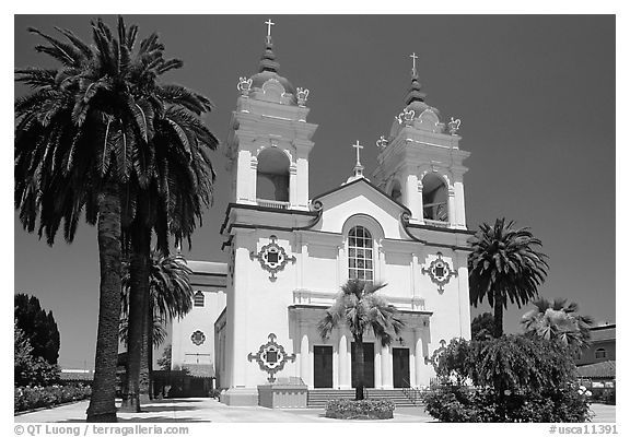 Portuguese Cathedral, mid-day. San Jose, California, USA