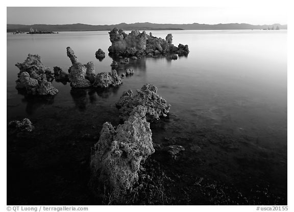 Tufa rock on south shore at sunrise. Mono Lake, California, USA