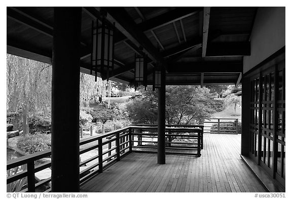 Pavilion in Japanese Friendship Garden. San Jose, California, USA