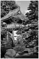 Entrance of Japanese Garden, Golden Gate Park. San Francisco, California, USA ( black and white)