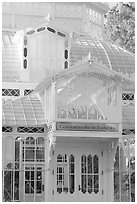 Conservatory of the Flowers, Golden Gate Park. San Francisco, California, USA (black and white)