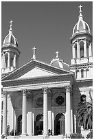 Saint Joseph Cathedral. San Jose, California, USA ( black and white)