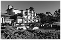 Spanish Bay Inn, Pebble Beach. Pebble Beach, California, USA ( black and white)
