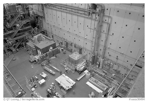 Detector room, Stanford Linear Accelerator. Stanford University, California, USA (black and white)