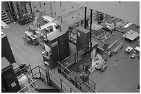 Command terminals and detector room, Stanford Linear Accelerator. Stanford University, California, USA ( black and white)