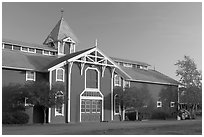 Red Barn, late afternoon. Stanford University, California, USA (black and white)