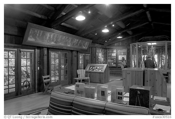 Inside the Sempervirens Visitor Center. Big Basin Redwoods State Park,  California, USA