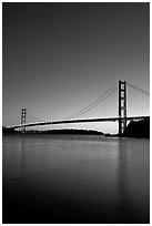 Golden Gate Bridge, sunset. San Francisco, California, USA ( black and white)