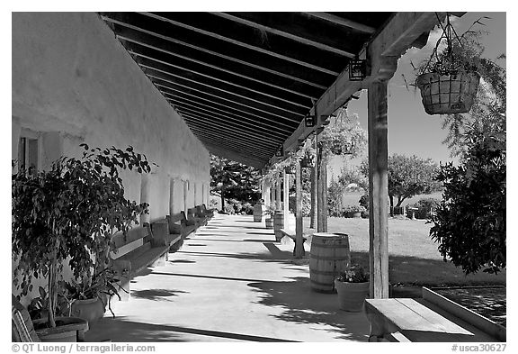 Corridor, Mission Nuestra Senora de la Soledad. California, USA