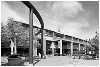 Menlo Center, afternoon. Menlo Park,  California, USA ( black and white)
