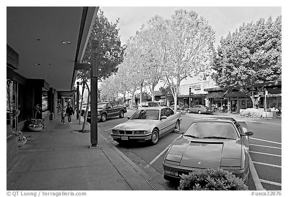 Ferarri on Santa Cruz avenue. Menlo Park,  California, USA