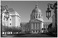 City Hall. San Francisco, California, USA ( black and white)