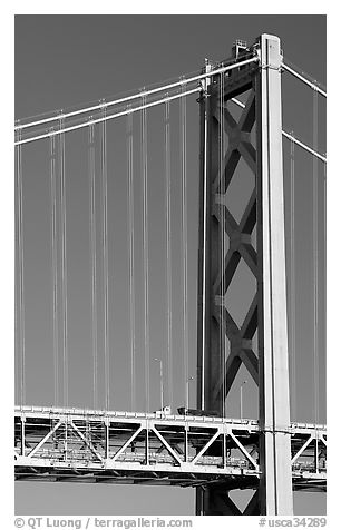 Pillar of Bay Bridge. San Francisco, California, USA